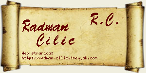 Radman Cilić vizit kartica